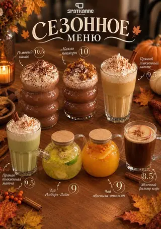Постер осеннего сезонного меню SPATKANNE